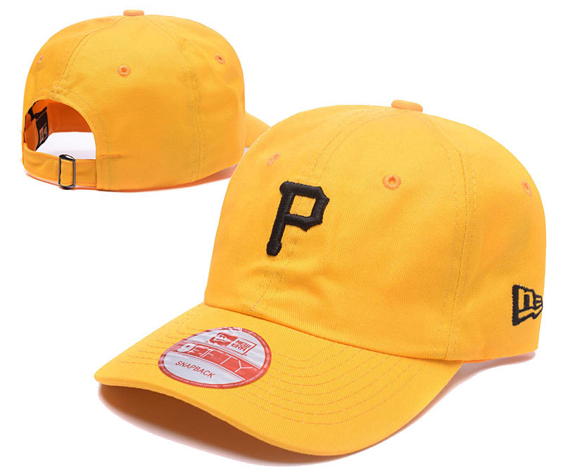 Pirates Team Logo Yellow Adjustable Hat LH