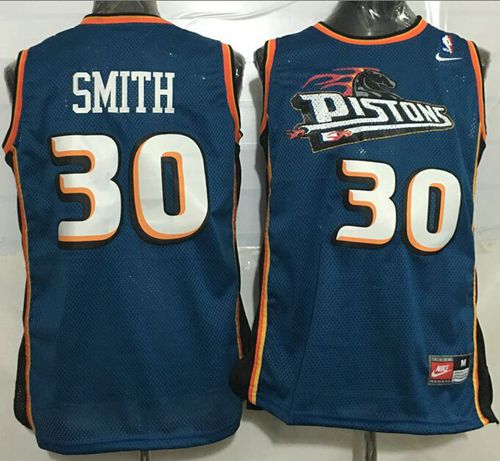 Pistons #30 Joe Smith Blue Throwback Stitched NBA Jersey Pistons #30 Joe Smith Blue Throwback Stitched NBA Jersey