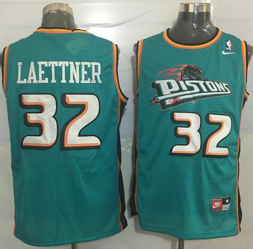 Pistons #32 Christian Laettner Green Nike Throwback Stitched NBA Jersey Pistons #32 Christian Laettner Green Nike Throwback Stitched NBA Jersey