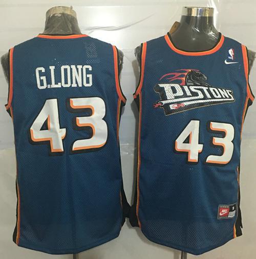 Pistons #43 Grant Long Blue Nike Throwback Stitched NBA Jersey Pistons #43 Grant Long Blue Nike Throwback Stitched NBA Jersey