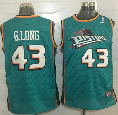 Pistons #43 Grant Long Green Nike Throwback Stitched NBA Jersey Pistons #43 Grant Long Green Nike Throwback Stitched NBA Jersey