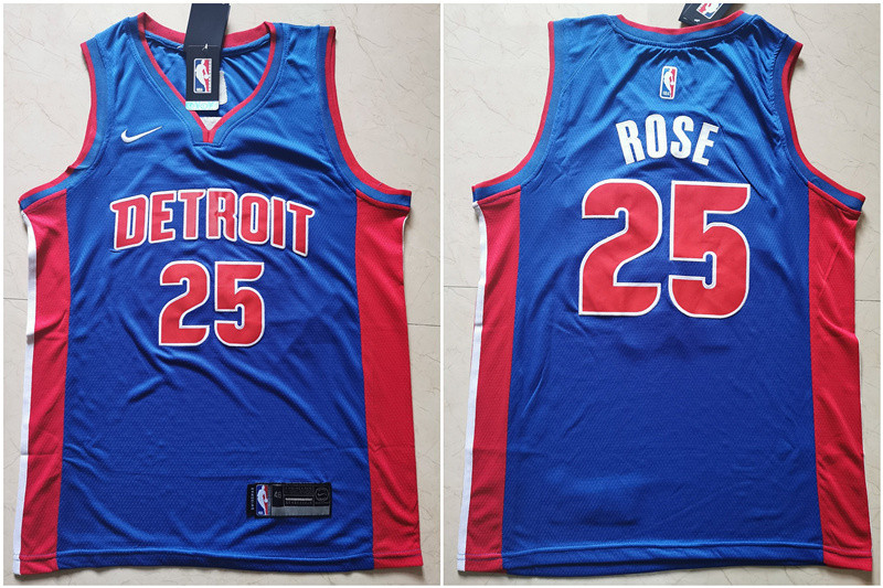 Pistons 25 Derrick Rose Blue Nike Swingman Jersey Pistons 25 Derrick Rose Blue Nike Swingman Jersey