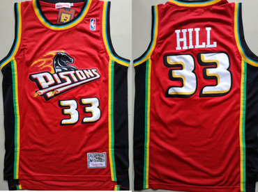 Pistons 33 Grant Hill Red Hardwood Classics Jersey Pistons 33 Grant Hill Red Hardwood Classics Jersey