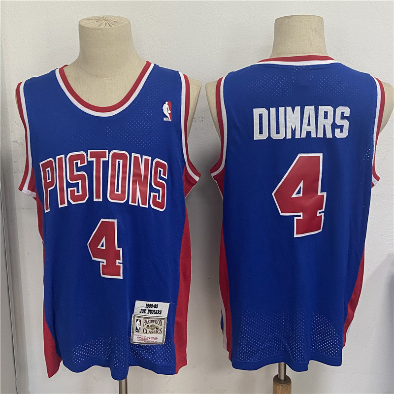 Pistons 4 Joe Dumars Blue 1988 89 Hardwood Classics Mesh Jersey Pistons 4 Joe Dumars Blue 1988 89 Hardwood Classics Mesh Jersey