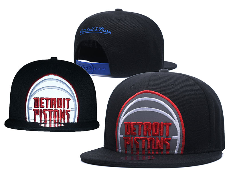 Pistons Big Logo Black Reflective Snapback Adjustable Hat GS