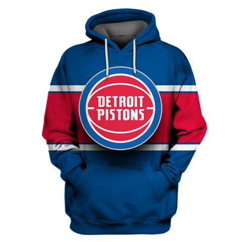 Pistons Blue All Stitched Hooded Sweatshirt Pistons Blue All Stitched Hooded Sweatshirt