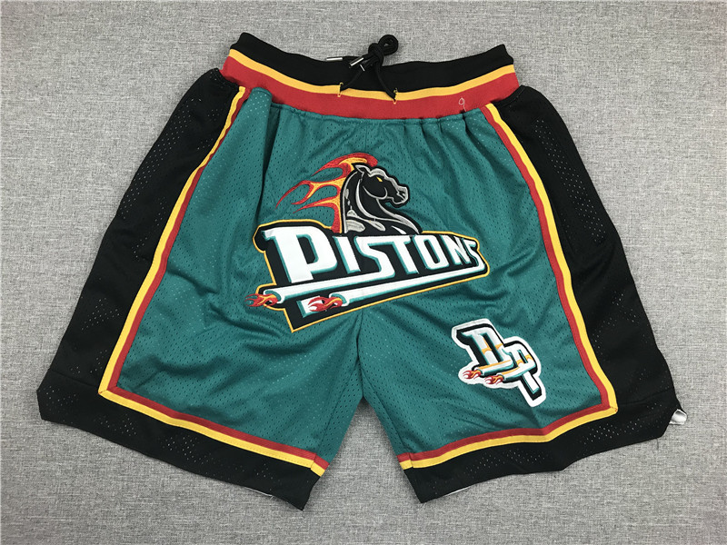 Pistons Green Pockets Just Don Mesh Shorts Pistons Green Pockets Just Don Mesh Shorts