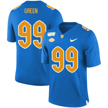 Pittsburgh Panthers 99 Hugh Green Blue 150th Anniversary Patch Nike College Football Jersey Pittsburgh Panthers 99 Hugh Green Blue 150th Anniversary Patch Nike College Football Jersey
