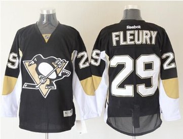 Pittsburgh Penguins #29 Andre Fleury Black Stitched NHL Jersey