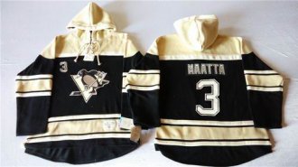 Pittsburgh Penguins #3 Olli Maatta Black Sawyer Hooded Sweatshirt Stitched NHL Jersey
