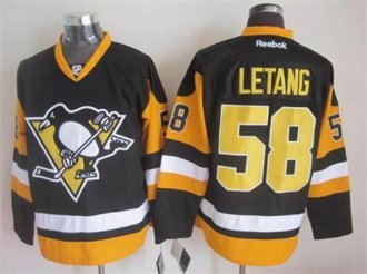 Pittsburgh Penguins #58 Kris Letang Black Alternate NHL Jersey