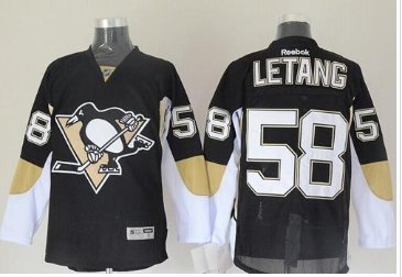 Pittsburgh Penguins #58 Kris Letang Black Stitched NHL Jersey