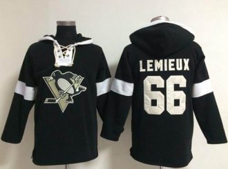 Pittsburgh Penguins #66 Mario Lemieux Black NHL Pullover Hoodie Pittsburgh Penguins #66 Mario Lemieux Black NHL Pullover Hoodie