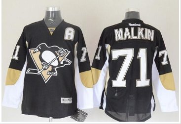 Pittsburgh Penguins #71 Evgeni Malkin Black Stitched NHL Jersey