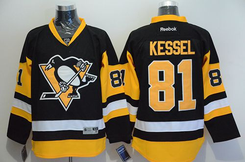 Pittsburgh Penguins #81 Phil Kessel Black Alternate Stitched NHL Jersey
