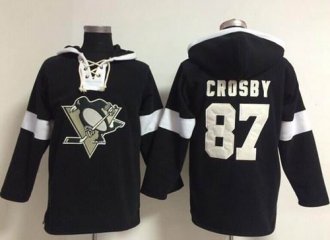 Pittsburgh Penguins #87 Sidney Crosby Black NHL Pullover Hoodie Pittsburgh Penguins #87 Sidney Crosby Black NHL Pullover Hoodie