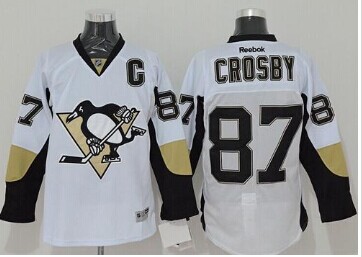 Pittsburgh Penguins #87 Sidney Crosby White Stitched NHL Jersey