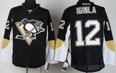 Pittsburgh Penguins 12 Jarome Iginla Black NHL Jerseys