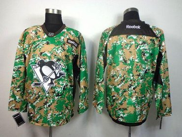 Pittsburgh Penguins Blank Camo Veterans Day Practice NHL Jersey