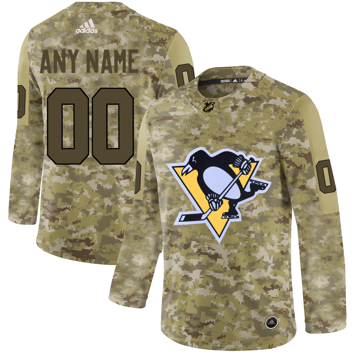 Pittsburgh Penguins Camo Men's Customized Adidas Jersey Pittsburgh Penguins Camo Men's Customized Adidas Jersey