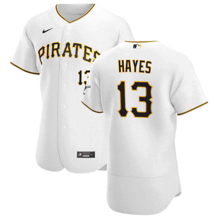 Pittsburgh Pirates #13 Ke'Bryan Hayes Men's Nike White Home 2020 Authentic Player MLB Jersey