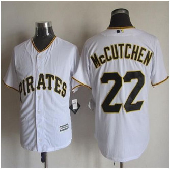 Pittsburgh Pirates #22 Andrew McCutchen White New Cool Base Stitched Baseball Jersey
