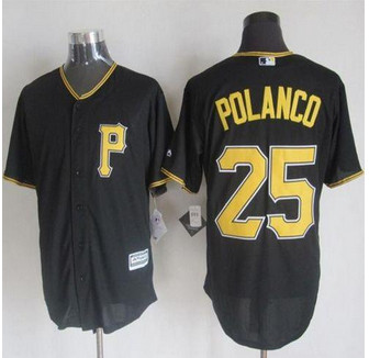 Pittsburgh Pirates #25 Gregory Polanco Black New Cool Base Stitched Baseball Jersey