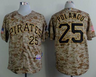 Pittsburgh Pirates #25 Gregory Polanco Camo Alternate Cool Base Stitched Baseball Jersey