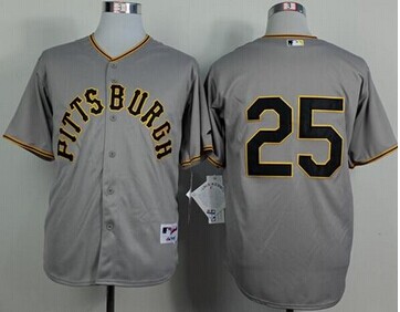 Pittsburgh Pirates #25 Gregory Polanco Grey 1953 Turn Back The Clock Stitched Baseball Jersey