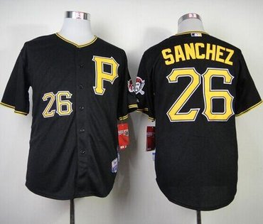 Pittsburgh Pirates #26 Tony Sanchez Black Cool Base Baseball Jersey