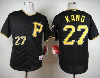 Pittsburgh Pirates #27 Jung-ho Kang Black Cool Base Stitched Baseball Jersey