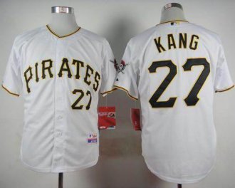 Pittsburgh Pirates #27 Jung-ho Kang White Cool Base Stitched Baseball Jersey