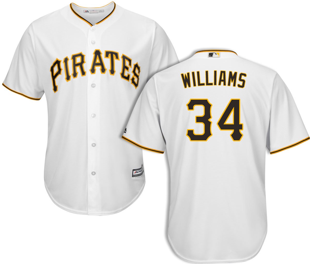 Pittsburgh Pirates #34 Trevor Williams White Cool Base Jersey