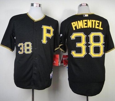 Pittsburgh Pirates #38 Stolmy Pimentel Black Cool Base Stitched Baseball Jersey