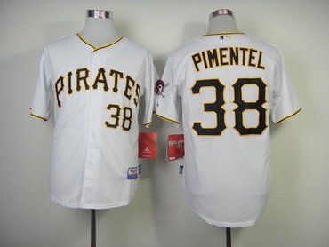 Pittsburgh Pirates #38 Stolmy Pimentel White Cool Base Stitched Baseball Jersey