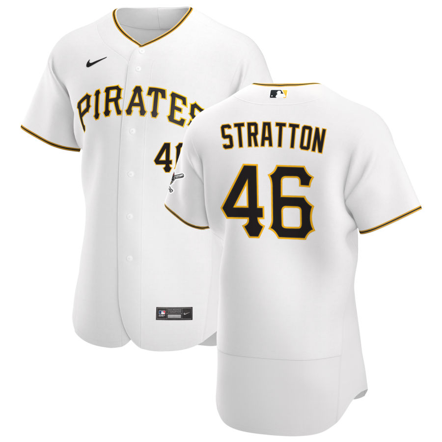 Pittsburgh Pirates #46 Chris Stratton Men's Nike White Home 2020 Authentic Player MLB Jersey Pittsburgh Pirates #46 Chris Stratton Men's Nike White Home 2020 Authentic Player MLB Jersey