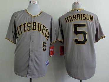 Pittsburgh Pirates #5 Josh Harrison Grey Cool Base Stitched Baseball Jersey