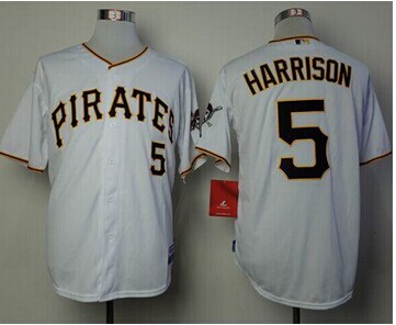 Pittsburgh Pirates #5 Josh Harrison White Cool Base Baseball Jersey