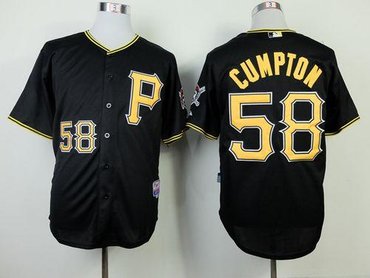Pittsburgh Pirates #58 Brandon Cumpton Black Cool Base Stitched Baseball Jersey