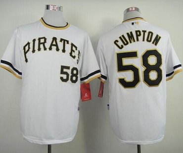 Pittsburgh Pirates #58 Brandon Cumpton White Alternate 2 Cool Base Stitched Baseball Jersey