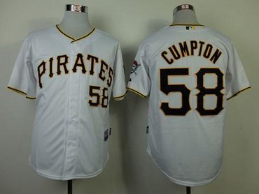 Pittsburgh Pirates #58 Brandon Cumpton White Cool Base Stitched Baseball Jersey