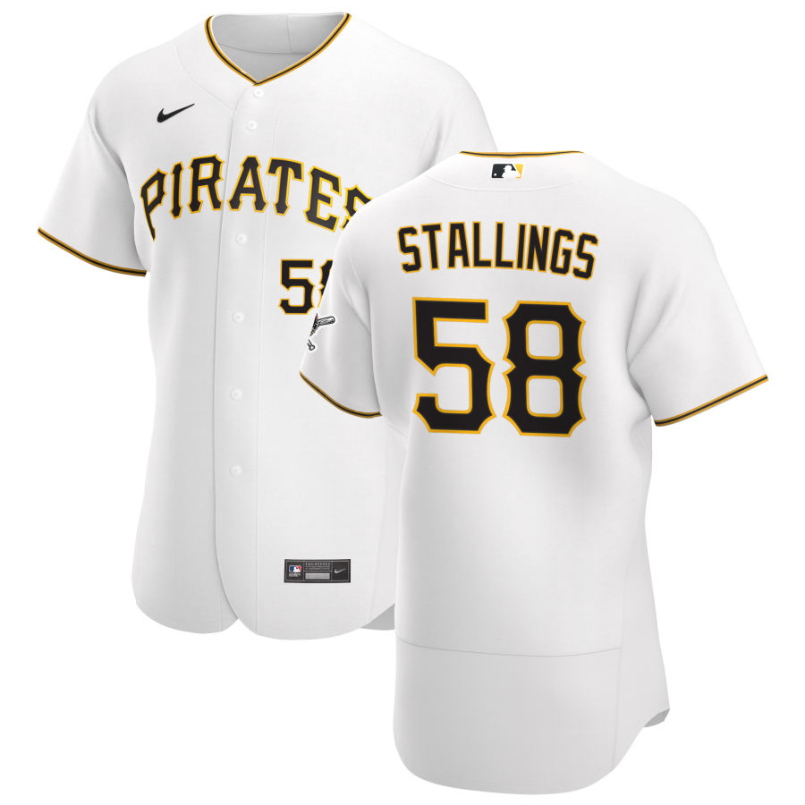 Pittsburgh Pirates #58 Jacob Stallings Men's Nike White Home 2020 Authentic Player MLB Jersey Pittsburgh Pirates #58 Jacob Stallings Men's Nike White Home 2020 Authentic Player MLB Jersey