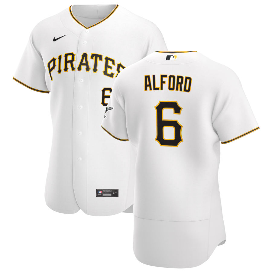 Pittsburgh Pirates #6 Anthony Alford Men's Nike White Home 2020 Authentic Player MLB Jersey Pittsburgh Pirates #6 Anthony Alford Men's Nike White Home 2020 Authentic Player MLB Jersey