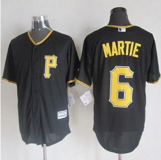 Pittsburgh Pirates #6 Starling Marte Black New Cool Base Stitched Baseball Jersey