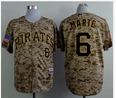 Pittsburgh Pirates #6 Starling Marte Camo Alternate Cool Base Stitched Baseball Jersey
