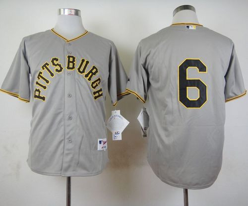 Pittsburgh Pirates #6 Starling Marte Grey 1953 Turn Back The Clock Stitched Baseball Jersey