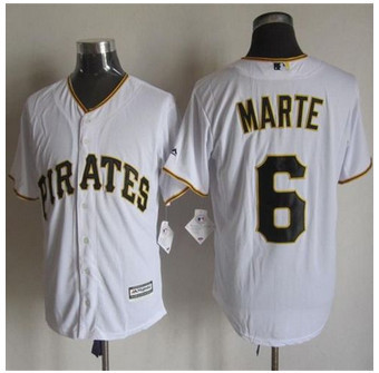 Pittsburgh Pirates #6 Starling Marte White New Cool Base Stitched Baseball Jersey