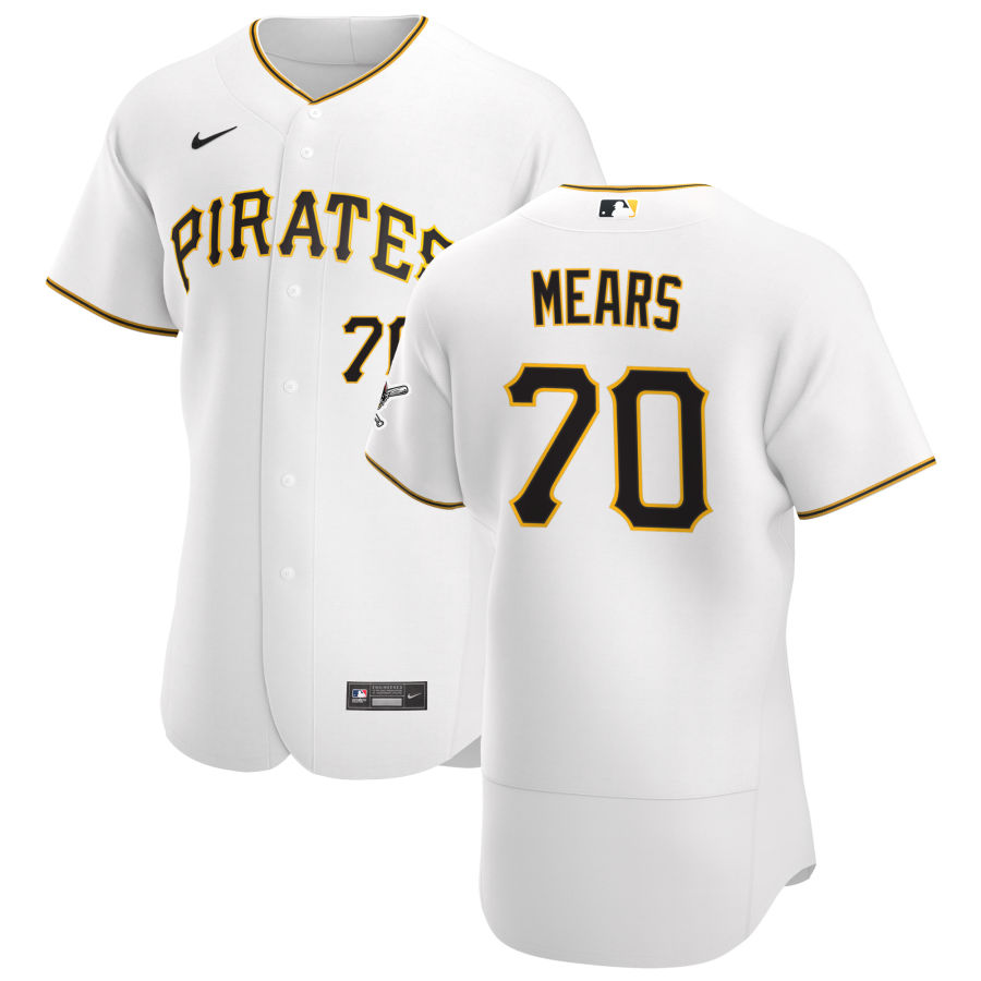 Pittsburgh Pirates #70 Nick Mears Men's Nike White Home 2020 Authentic Player MLB Jersey