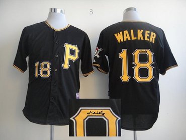 Pittsburgh Pirates 18 Walker Black Cool Base Signed Jersey
