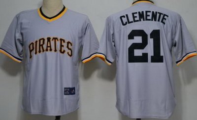 Pittsburgh Pirates 21# Clemente Grey M&N MLB Jerseys